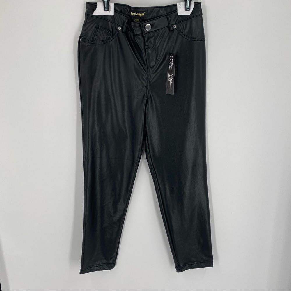 Like an Angel Black Faux Leather Pants size L